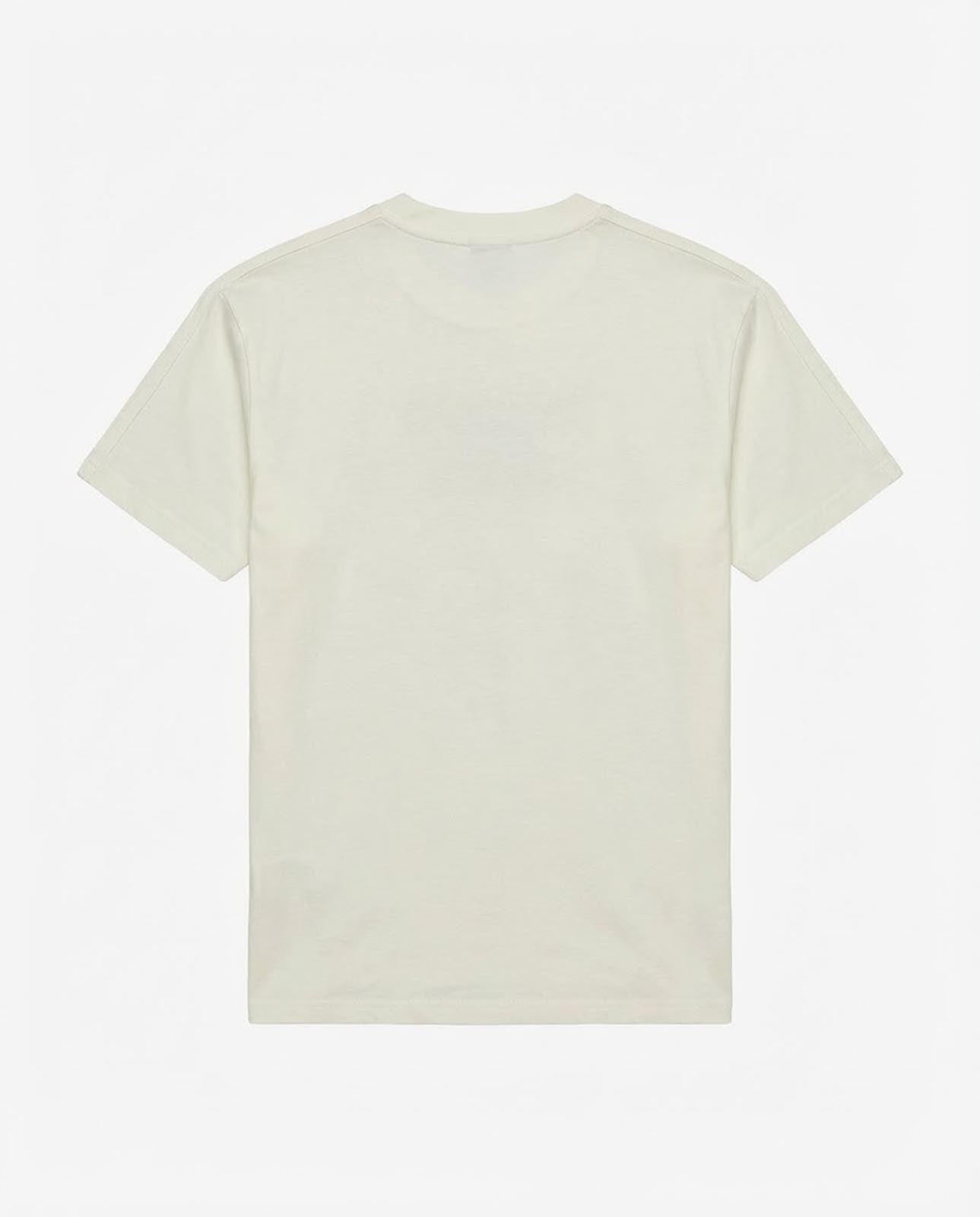 T-shirt girocollo maniche corte, stampa e ricamo frontale, bandina laterale in gross grain