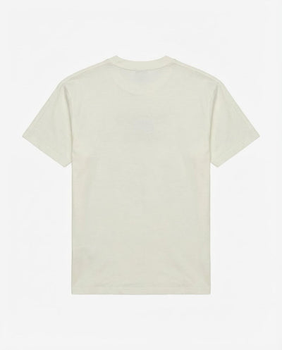 T-shirt girocollo maniche corte, stampa e ricamo frontale, bandina laterale in gross grain