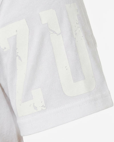 T-shirt girocollo maniche corte, logo stampato su maniche davanti e sul dietro