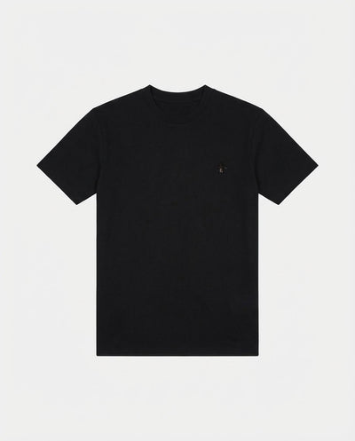 T-shirt girocollo maniche corte, logo stampato lato cuore in tono e stampa sul dietro