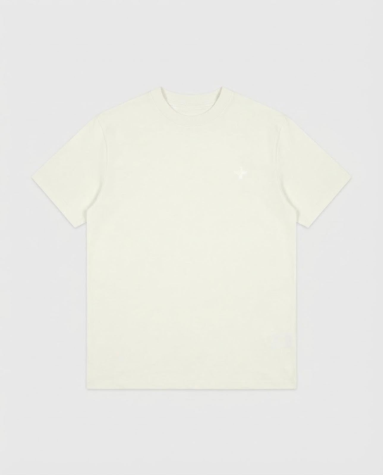 T-shirt girocollo maniche corte, logo stampato lato cuore in tono e stampa sul dietro