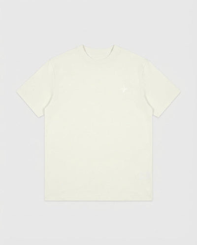 T-shirt girocollo maniche corte, logo stampato lato cuore in tono e stampa sul dietro