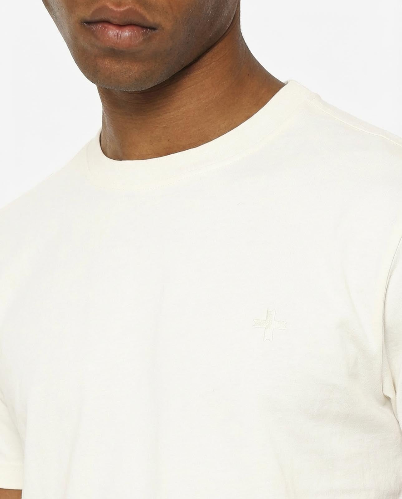 T-shirt girocollo maniche corte, logo stampato lato cuore in tono e stampa sul dietro