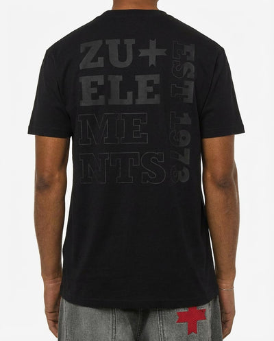 T-shirt girocollo maniche corte, stampa lato cuore e sul dietro – Optical Black