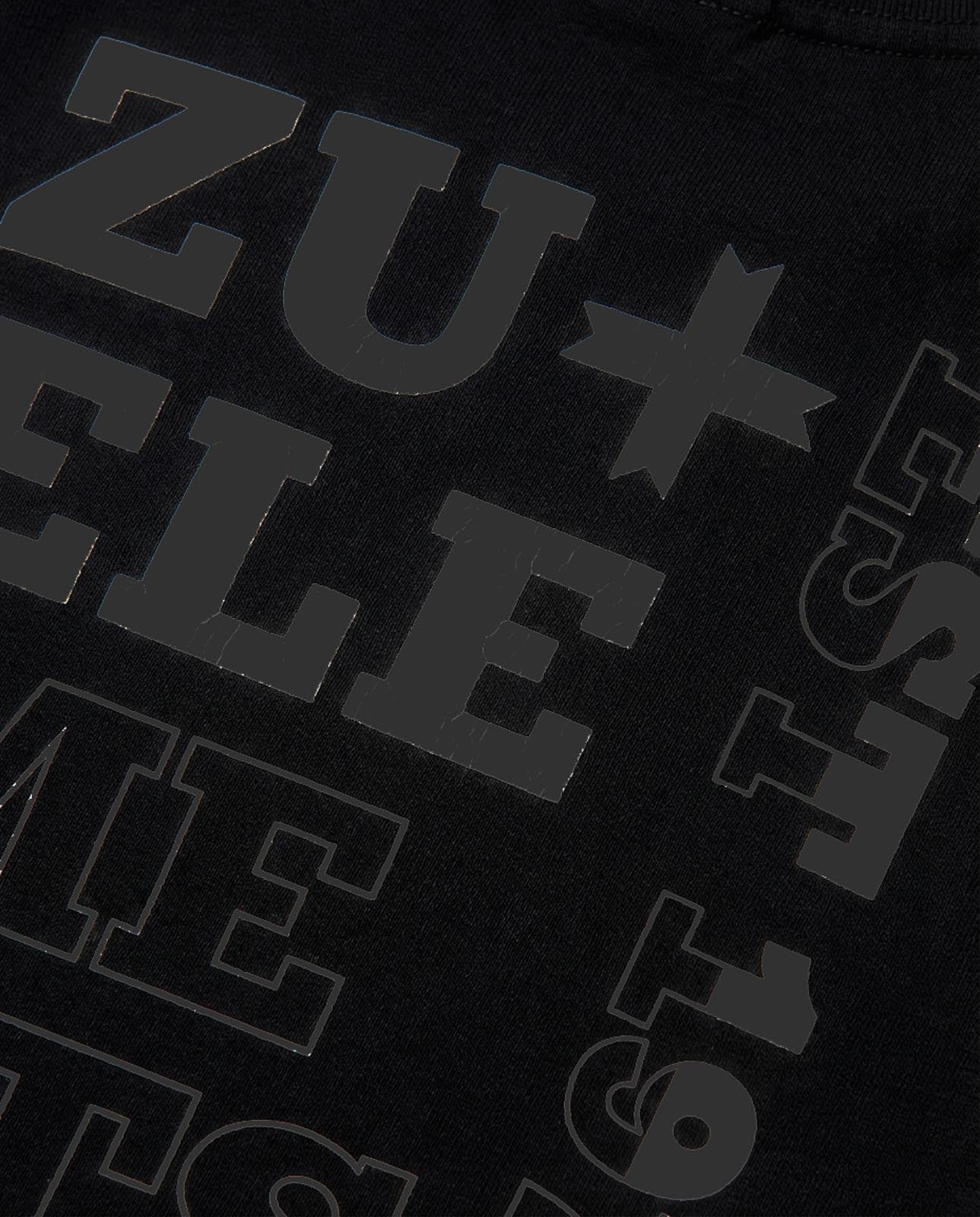 T-shirt girocollo maniche corte, stampa lato cuore e sul dietro – Optical Black