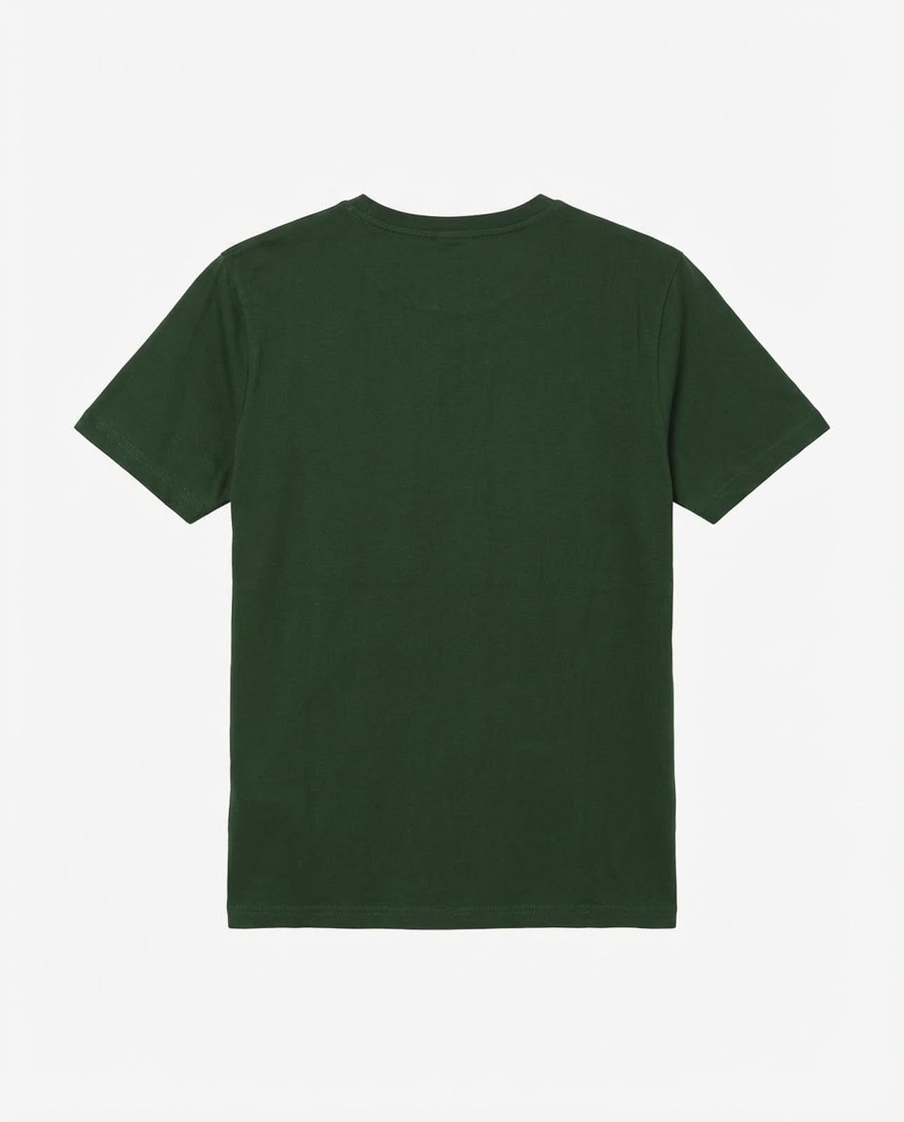 T-shirt girocollo maniche corte, stampa frontale, bandina laterale in gross grain applicata