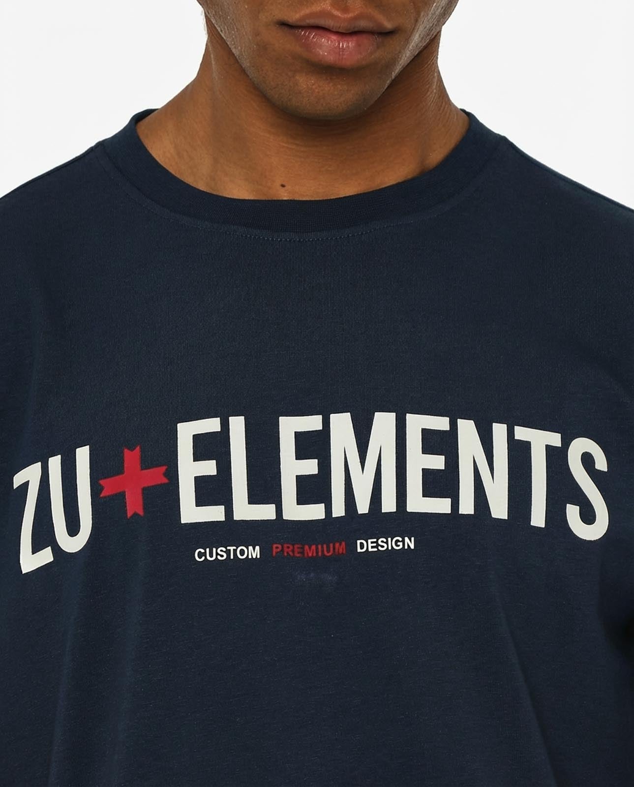 T-shirt manica lunga, logo frontale stampato, collo e polsi a coste