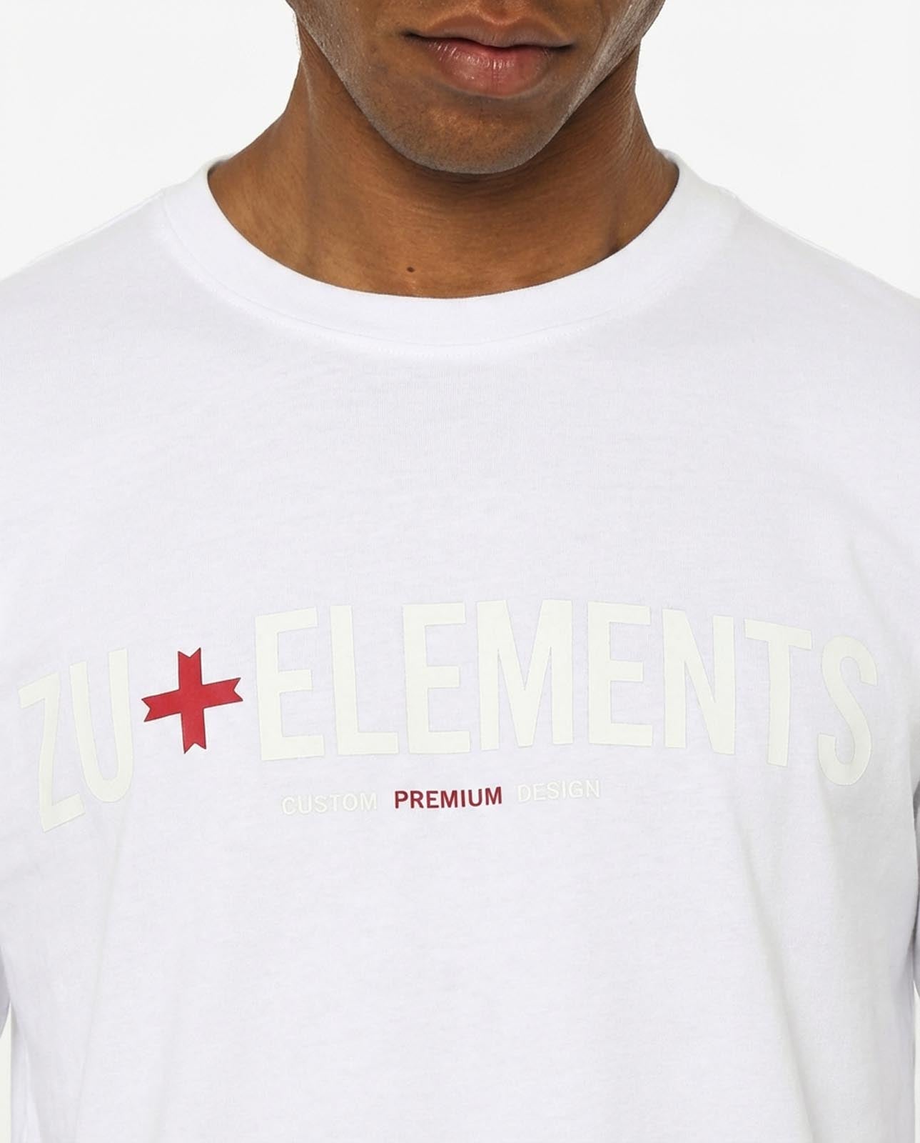 T-shirt manica lunga, logo frontale stampato, collo e polsi a coste