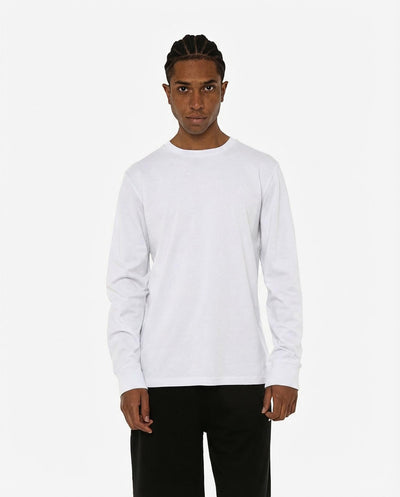 T-shirt manica lunga, logo lato cuore ricamato, collo e polsi a coste