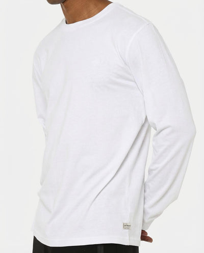 T-shirt manica lunga, logo lato cuore ricamato, collo e polsi a coste