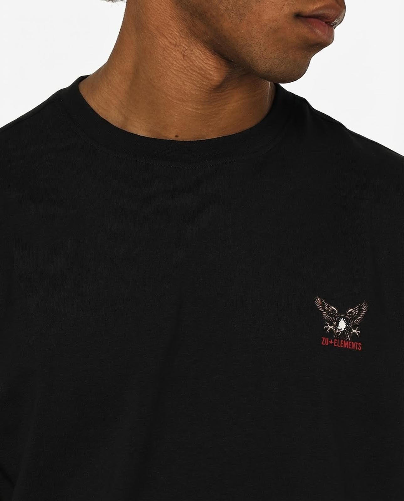 T-shirt girocollo maniche corte, stampa lato cuore e sul dietro