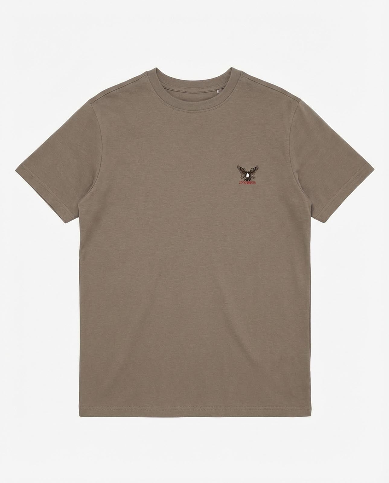 T-shirt girocollo maniche corte, stampa lato cuore e sul dietro