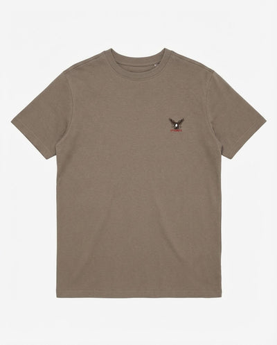 T-shirt girocollo maniche corte, stampa lato cuore e sul dietro