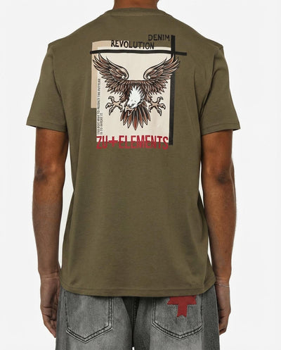 T-shirt girocollo maniche corte, stampa lato cuore e sul dietro