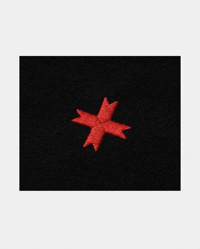 T-shirt maniche corte scollo a v, logo ricamato lato cuore