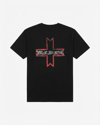 T-shirt girocollo maniche corte, stampa lato cuore logata