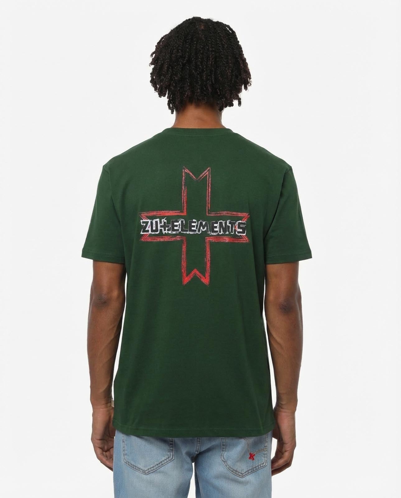 T-shirt girocollo maniche corte, stampa lato cuore logata