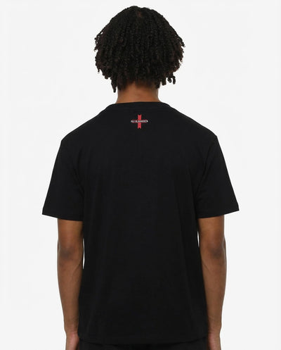 T-shirt girocollo maniche corte, stampa frontale logata