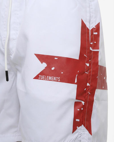Costume da bagno con tasca posteriore e logo a contrasto