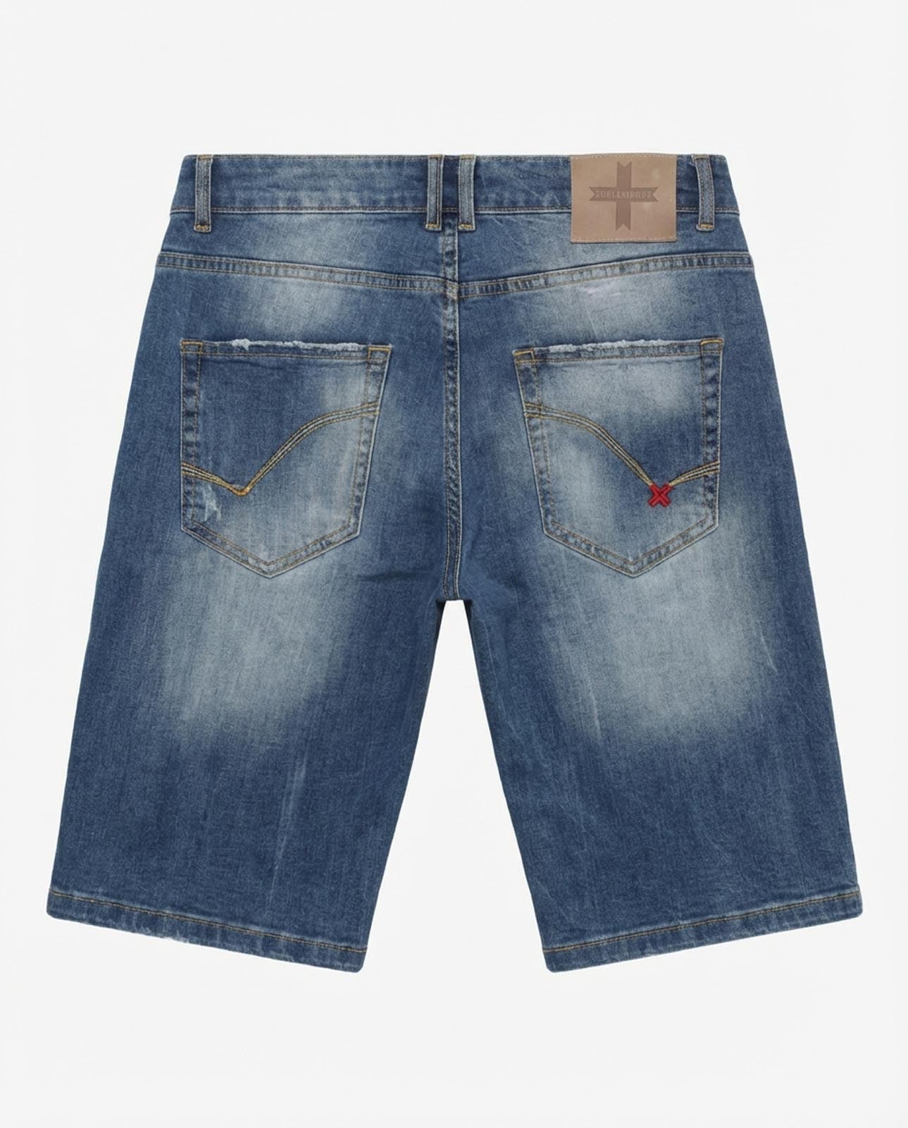 Bermuda jeans in tono blue