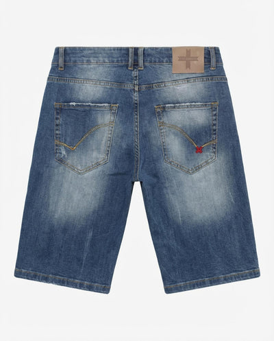 Bermuda jeans in tono blue