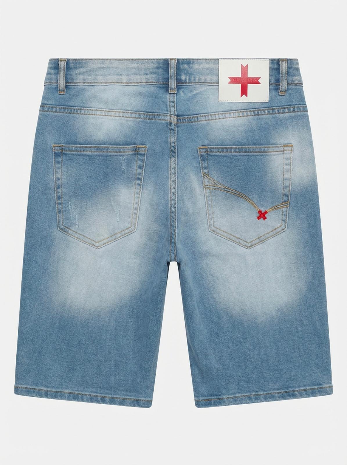 Bermuda jeans in tono light blue