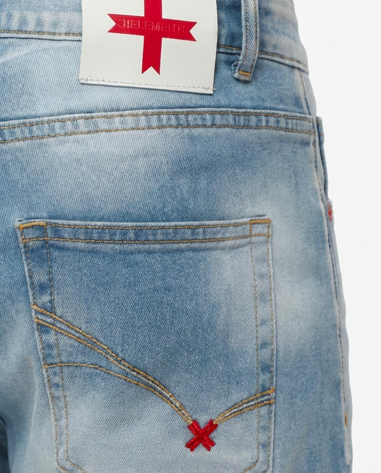 Bermuda jeans in tono light blue