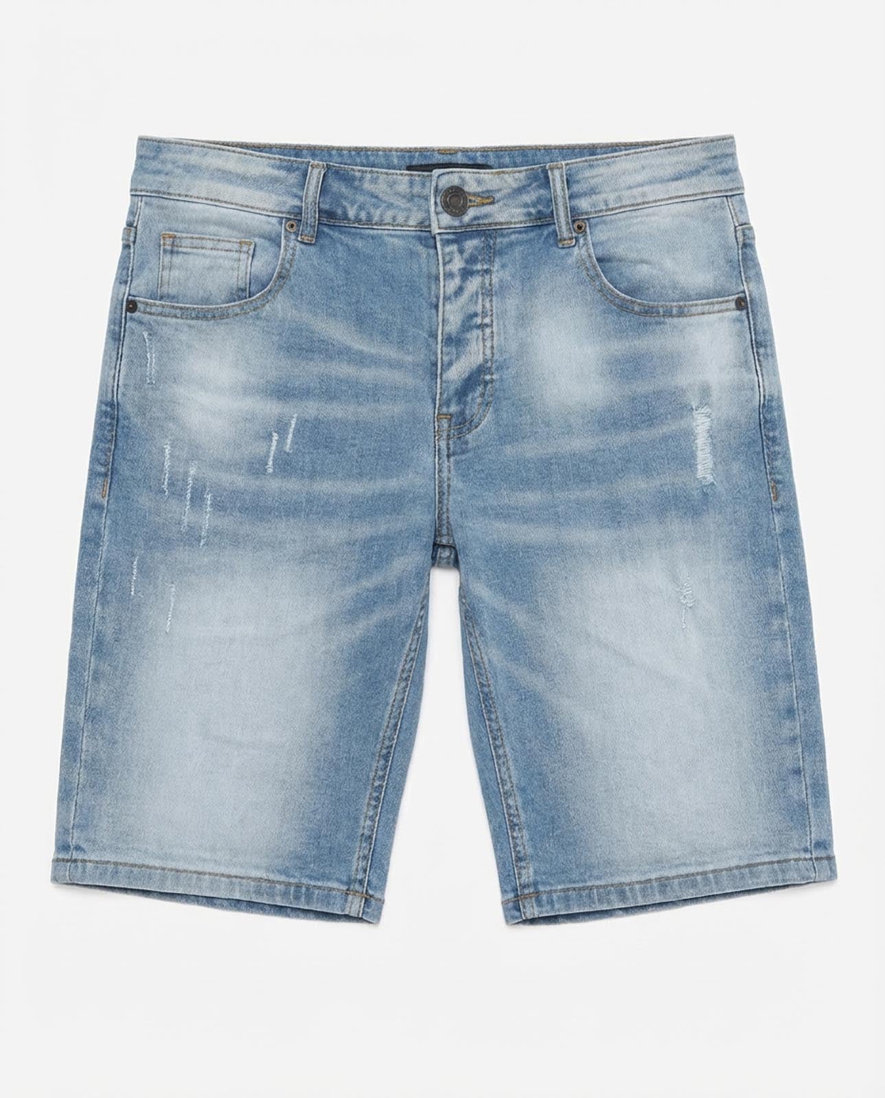 Bermuda jeans in tono light blue