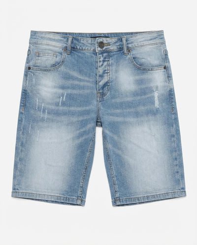 Bermuda jeans in tono light blue
