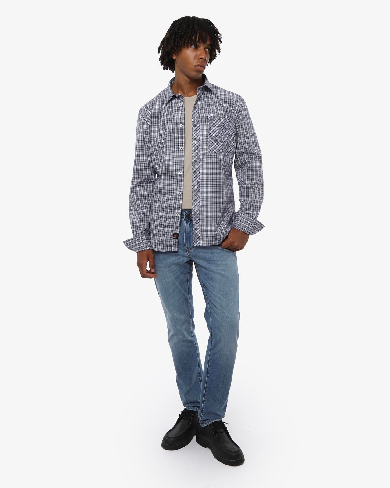 Camicia maniche lunghe e con fantasia a quadri