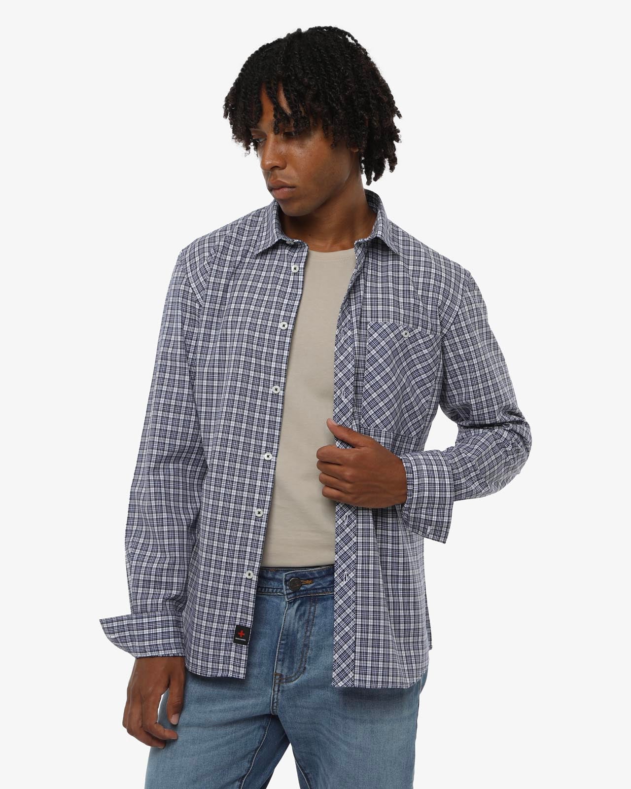 Camicia maniche lunghe e con fantasia a quadri