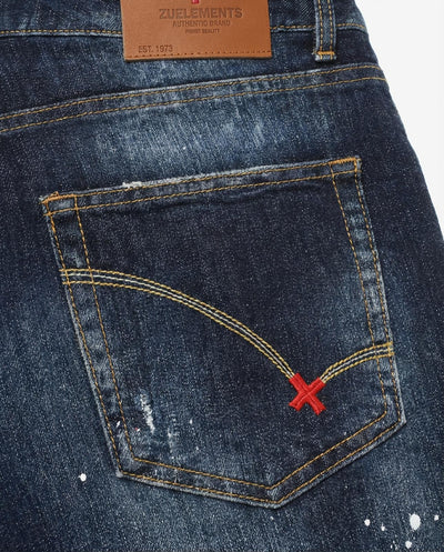 Jeans slim fit Sammy dark blue con piccoli strappi