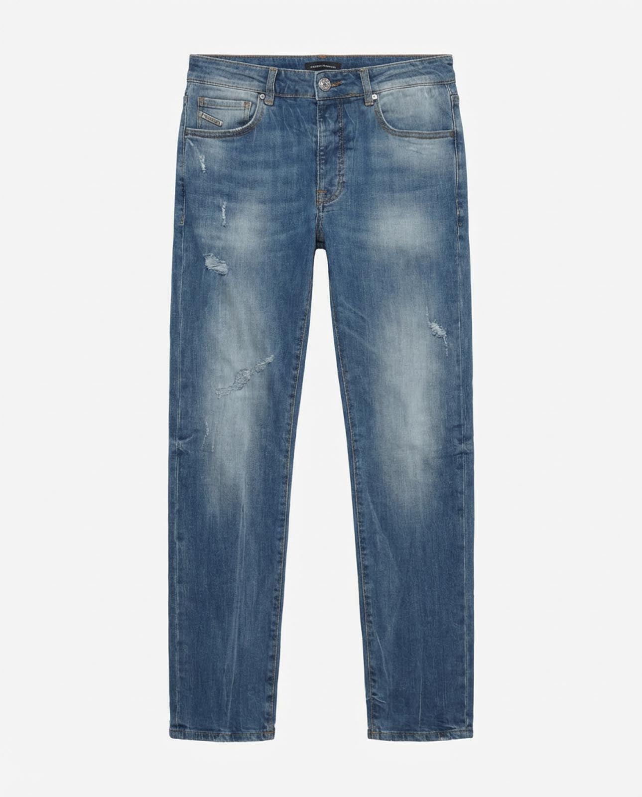 Jeans slim fit Sammy in tono medium blue