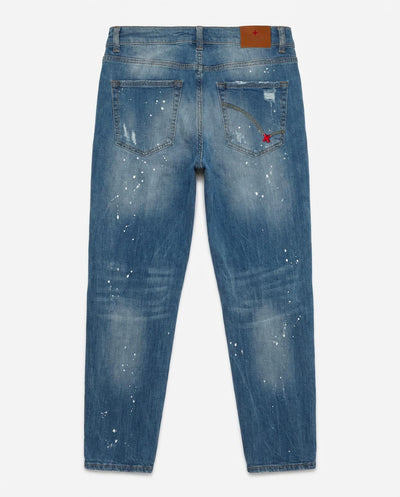 Jeans capri fit Cocker in tono medium blue