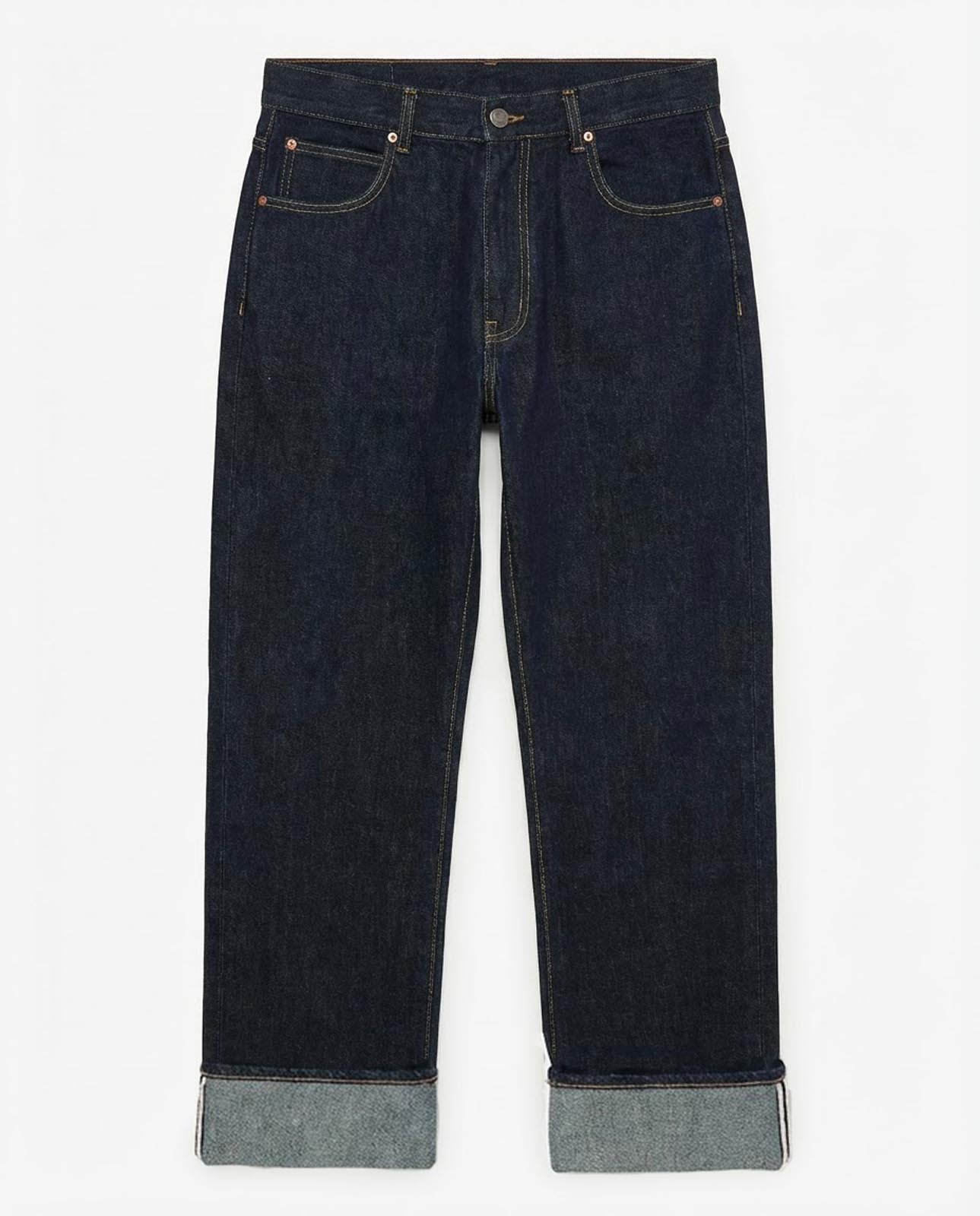 Jeans dad fit “Dustin” in tono deep blue