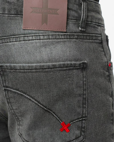 Jeans slim fit Sammy in tono light grey