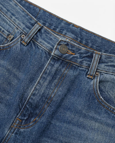 Jeans baggy fit in tono medium blue