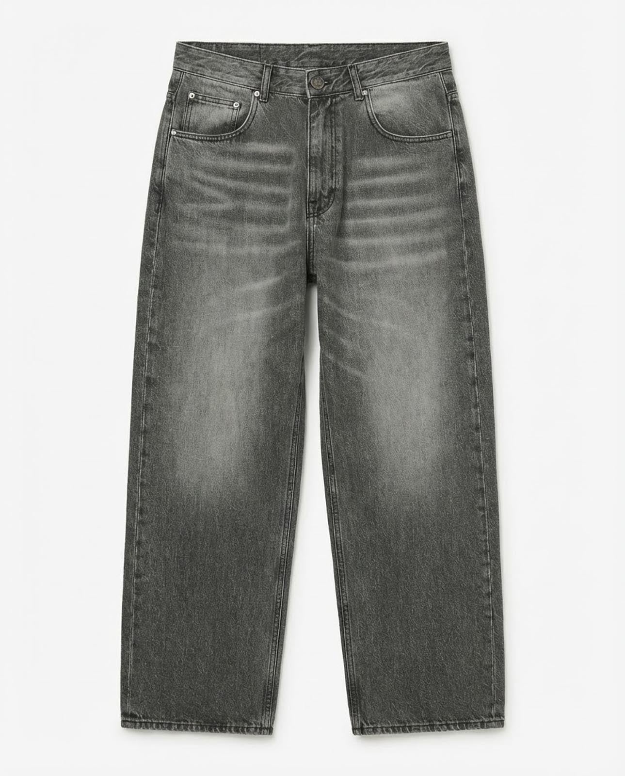 Jeans baggy fit in tono grey